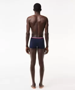 Lacoste Underwear & Lounge Wear-Pack Of 3 Iconic Trunks With Three-Tone Waistband