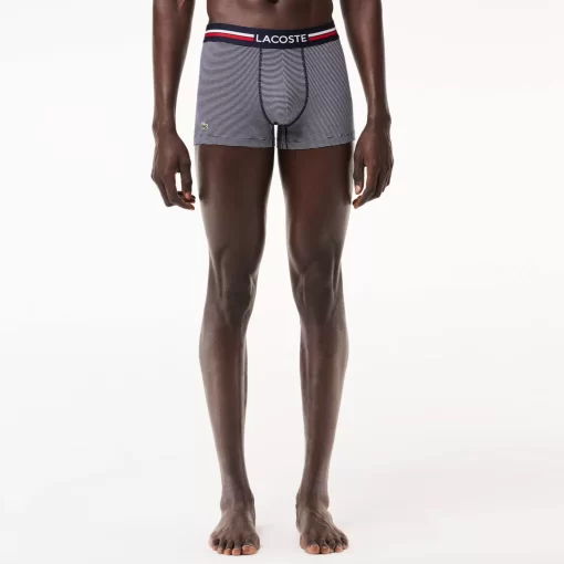 Lacoste Underwear & Lounge Wear-Pack Of 3 Iconic Trunks With Three-Tone Waistband