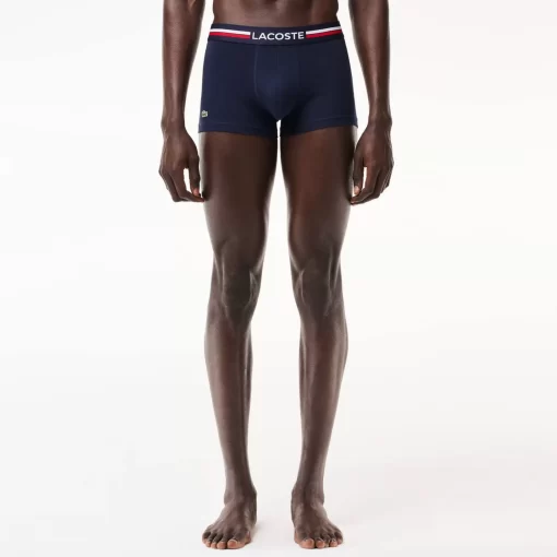 Lacoste Underwear & Lounge Wear-Pack Of 3 Iconic Trunks With Three-Tone Waistband