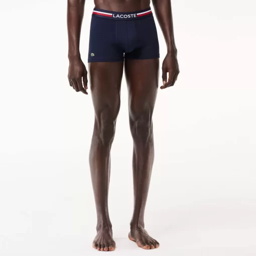 Lacoste Underwear & Lounge Wear-Pack Of 3 Iconic Trunks With Three-Tone Waistband