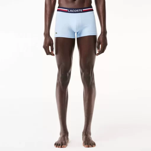 Lacoste Underwear & Lounge Wear-Pack Of 3 Iconic Trunks With Three-Tone Waistband