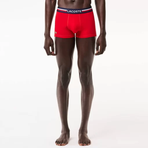 Lacoste Underwear & Lounge Wear-Pack Of 3 Iconic Trunks With Three-Tone Waistband