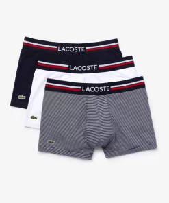 Lacoste Underwear & Lounge Wear-Pack Of 3 Iconic Trunks With Three-Tone Waistband