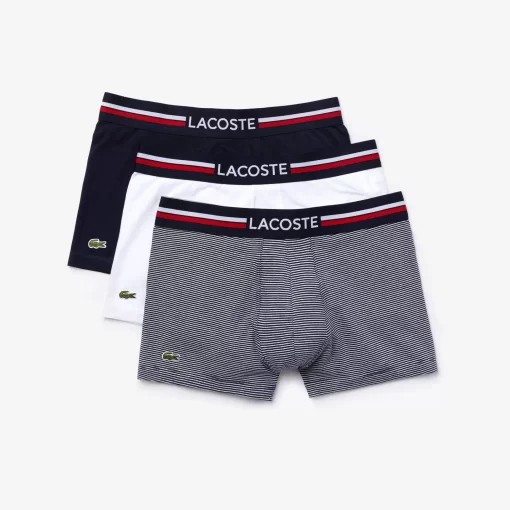 Lacoste Underwear & Lounge Wear-Pack Of 3 Iconic Trunks With Three-Tone Waistband