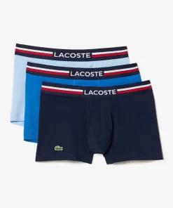 Lacoste Underwear & Lounge Wear-Pack Of 3 Iconic Trunks With Three-Tone Waistband