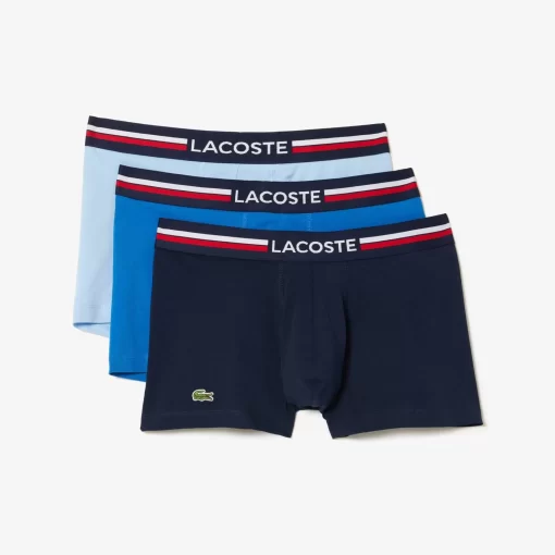 Lacoste Underwear & Lounge Wear-Pack Of 3 Iconic Trunks With Three-Tone Waistband