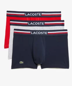 Lacoste Underwear & Lounge Wear-Pack Of 3 Iconic Trunks With Three-Tone Waistband