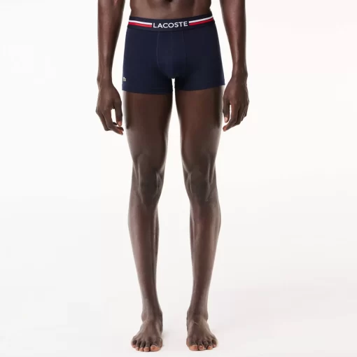 Lacoste Underwear & Lounge Wear-Pack Of 3 Iconic Trunks With Three-Tone Waistband