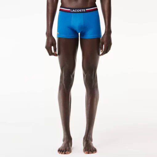 Lacoste Underwear & Lounge Wear-Pack Of 3 Iconic Trunks With Three-Tone Waistband