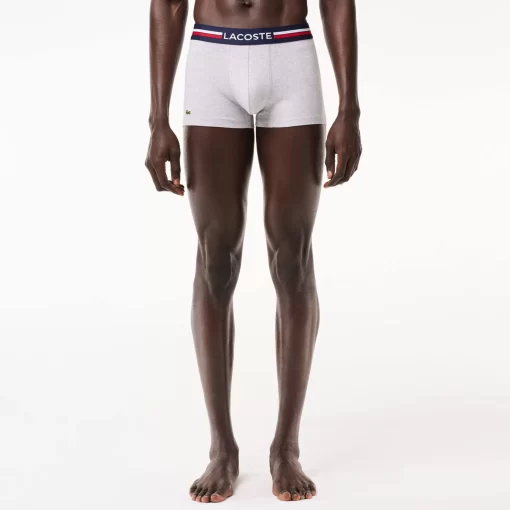 Lacoste Underwear & Lounge Wear-Pack Of 3 Iconic Trunks With Three-Tone Waistband