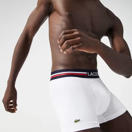 Lacoste Underwear & Lounge Wear-Pack Of 3 Iconic Trunks With Three-Tone Waistband