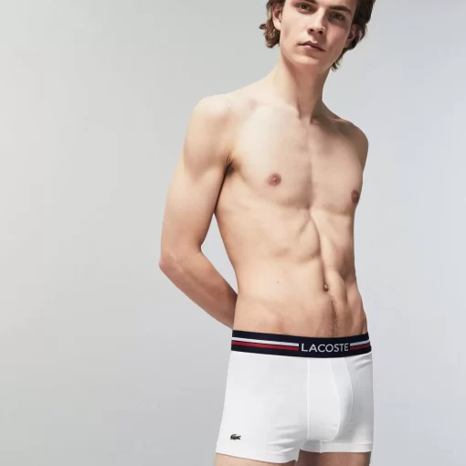 Lacoste Underwear & Lounge Wear-Pack Of 3 Iconic Trunks With Three-Tone Waistband