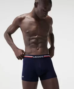 Lacoste Underwear & Lounge Wear-Pack Of 3 Iconic Trunks With Three-Tone Waistband