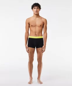 Lacoste Underwear & Lounge Wear-Pack Of 3 Navy Casual Trunks With Contrasting Waistband