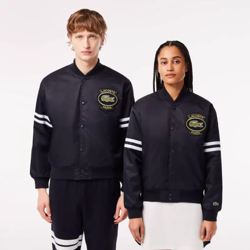 Lacoste Jackets & Coats-Padded Showerproof Archive Badge Bomber Jacket