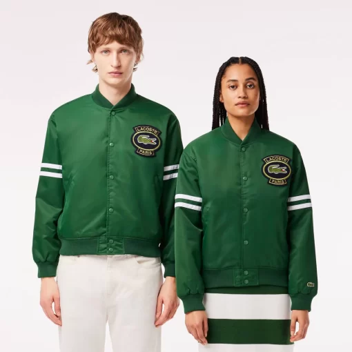 Lacoste Jackets & Coats-Padded Showerproof Archive Badge Bomber Jacket