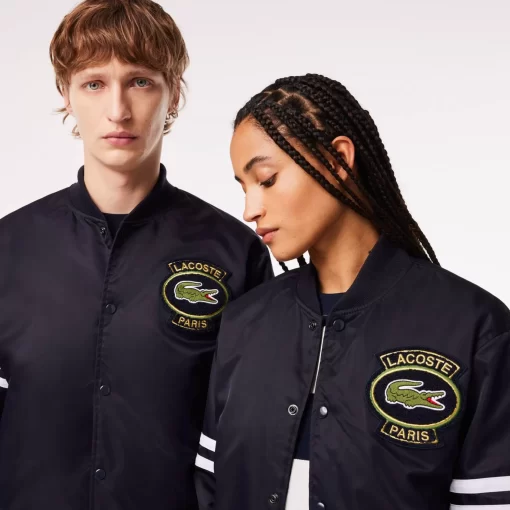 Lacoste Jackets & Coats-Padded Showerproof Archive Badge Bomber Jacket