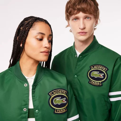 Lacoste Jackets & Coats-Padded Showerproof Archive Badge Bomber Jacket