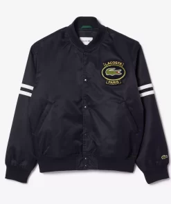 Lacoste Jackets & Coats-Padded Showerproof Archive Badge Bomber Jacket