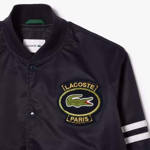 Lacoste Jackets & Coats-Padded Showerproof Archive Badge Bomber Jacket