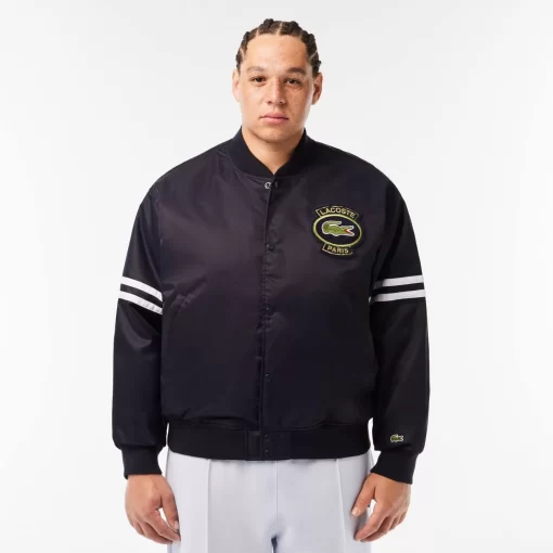 Lacoste Jackets & Coats-Padded Showerproof Archive Badge Bomber Jacket