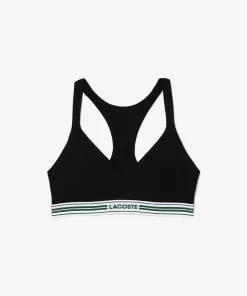 Lacoste Underwear & Loungewear-Padded Stretch Jersey Logo Bralette