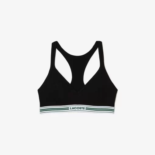 Lacoste Underwear & Loungewear-Padded Stretch Jersey Logo Bralette