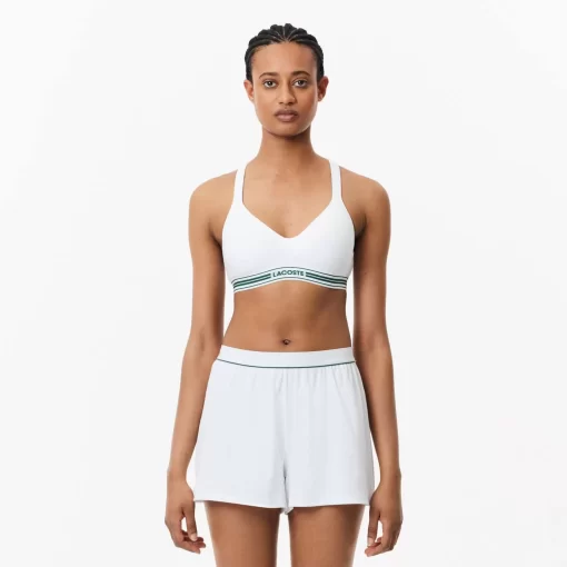 Lacoste Underwear & Loungewear-Padded Stretch Jersey Logo Bralette