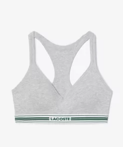 Lacoste Underwear & Loungewear-Padded Stretch Jersey Logo Bralette