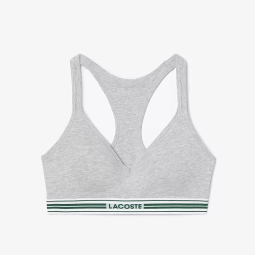 Lacoste Underwear & Loungewear-Padded Stretch Jersey Logo Bralette