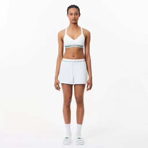 Lacoste Underwear & Loungewear-Padded Stretch Jersey Logo Bralette