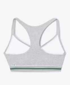 Lacoste Underwear & Loungewear-Padded Stretch Jersey Logo Bralette