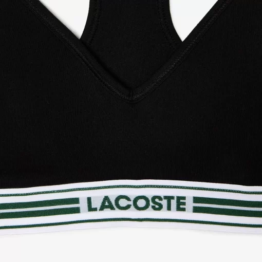 Lacoste Underwear & Loungewear-Padded Stretch Jersey Logo Bralette