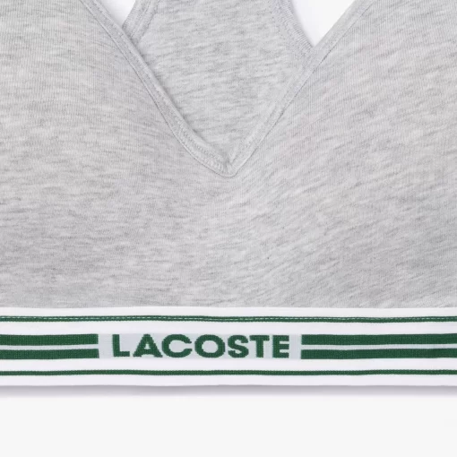 Lacoste Underwear & Loungewear-Padded Stretch Jersey Logo Bralette