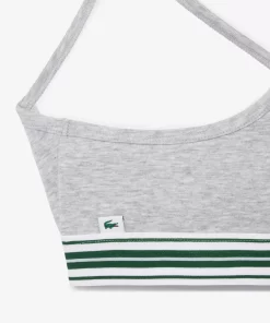 Lacoste Underwear & Loungewear-Padded Stretch Jersey Logo Bralette