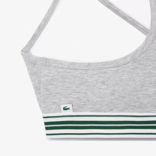 Lacoste Underwear & Loungewear-Padded Stretch Jersey Logo Bralette