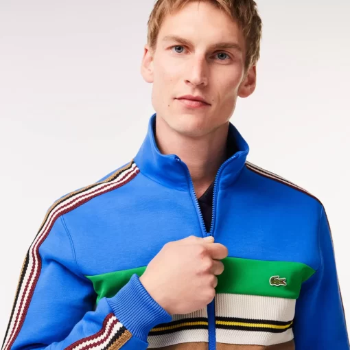 Lacoste Sweatshirts-Paris French Made Zipped Colourblock Sweatshirt