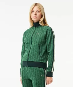 Lacoste Sweatshirts-Paris High Neck Zipped Jacquard Monogram Sweatshirt