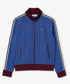 Lacoste Sweatshirts-Paris High Neck Zipped Jacquard Monogram Sweatshirt