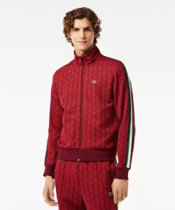 Lacoste Tracksuits-Paris Jacquard Monogram Zipped Sweatshirt