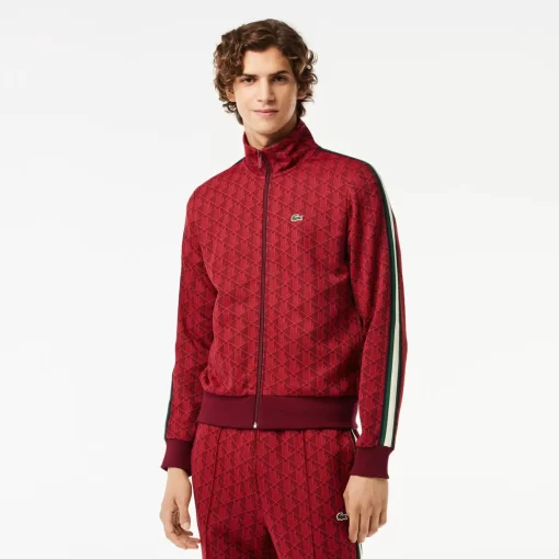 Lacoste Tracksuits-Paris Jacquard Monogram Zipped Sweatshirt