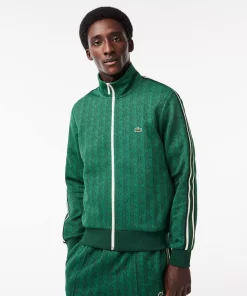 Lacoste Tracksuits-Paris Jacquard Monogram Zipped Sweatshirt