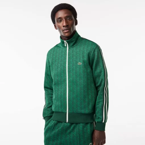 Lacoste Tracksuits-Paris Jacquard Monogram Zipped Sweatshirt