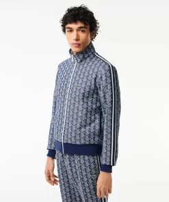 Lacoste Tracksuits-Paris Jacquard Monogram Zipped Sweatshirt