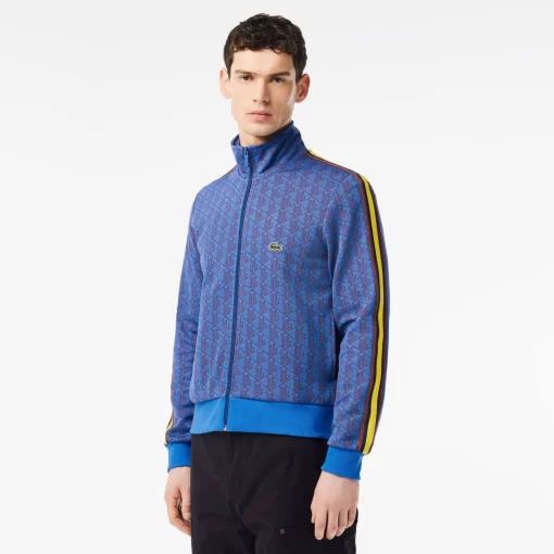 Lacoste Sweatshirts-Paris Jacquard Monogram Zipped Sweatshirt