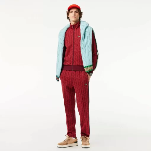 Lacoste Tracksuits-Paris Jacquard Monogram Zipped Sweatshirt