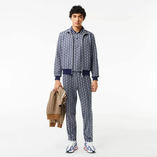 Lacoste Tracksuits-Paris Jacquard Monogram Zipped Sweatshirt