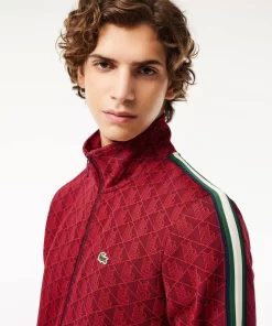 Lacoste Tracksuits-Paris Jacquard Monogram Zipped Sweatshirt