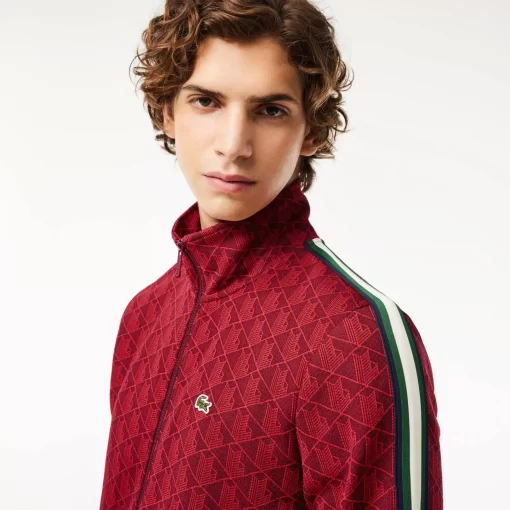 Lacoste Tracksuits-Paris Jacquard Monogram Zipped Sweatshirt