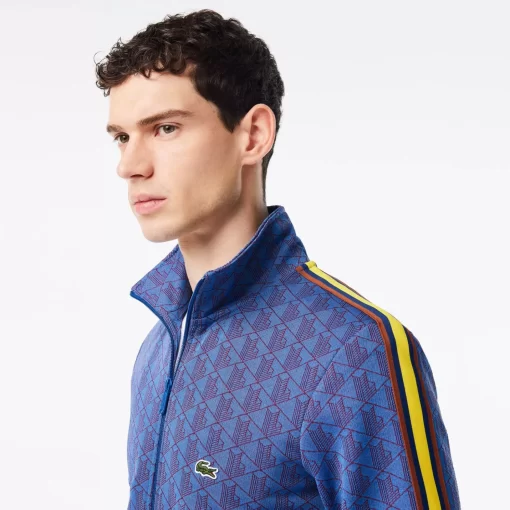 Lacoste Sweatshirts-Paris Jacquard Monogram Zipped Sweatshirt